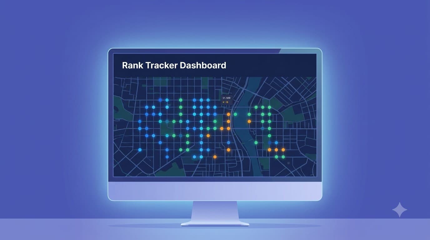 Geo-grid city map baseline rank analysis